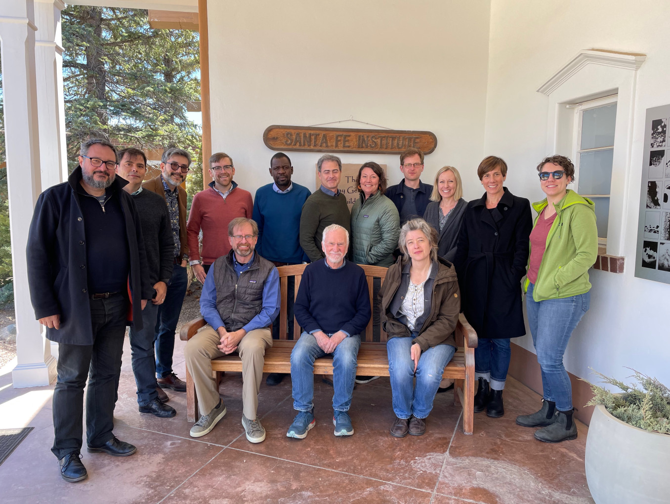 Roughly half of the GINI team, at a working group meeting at the Santa Fe Institute in March 2024