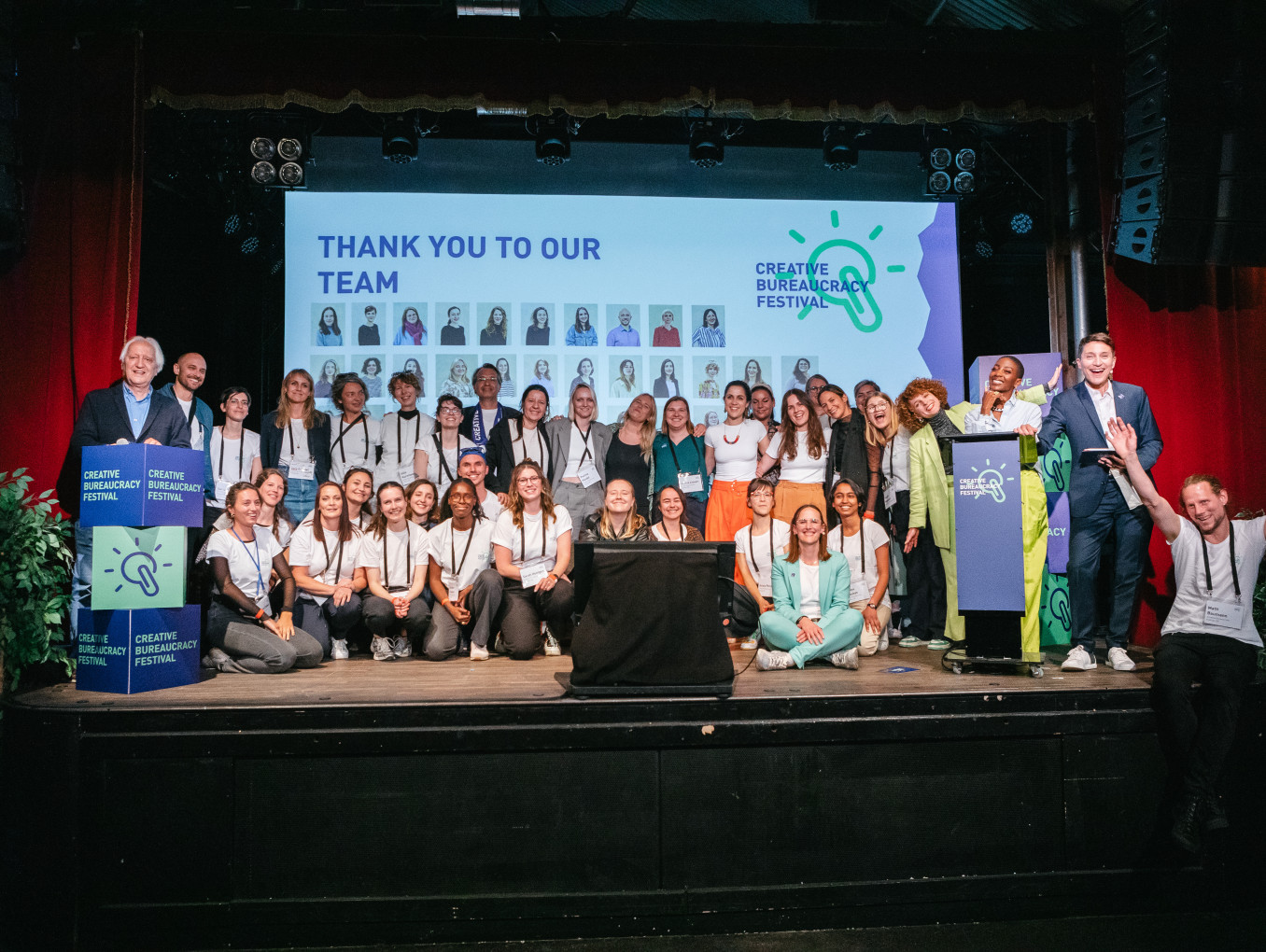 Team on the impact stage 
