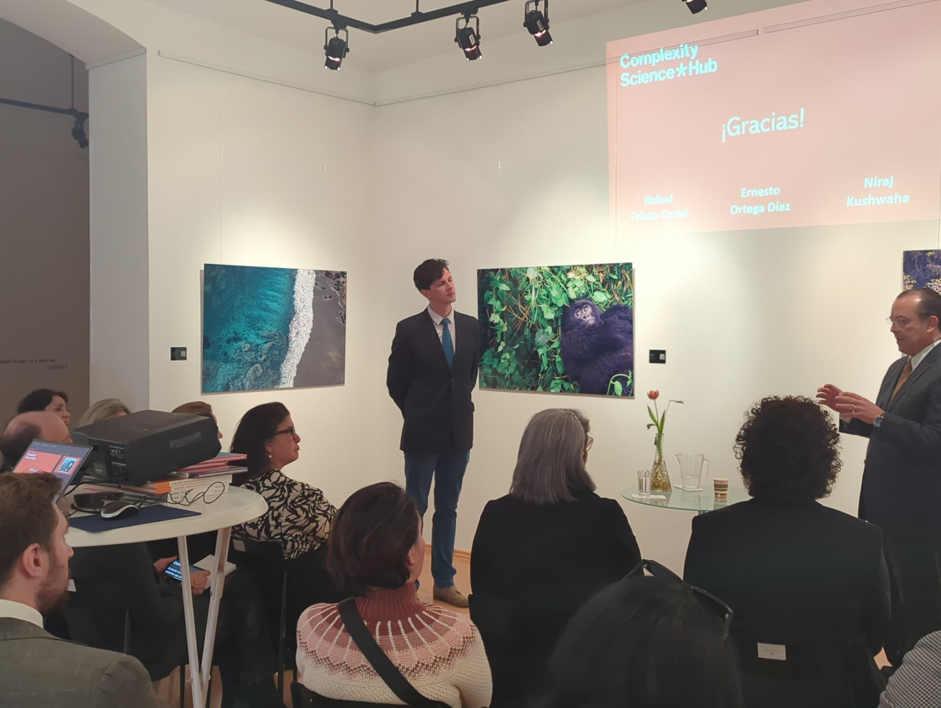 Rafael Prieto Curiel presenting results to ambassadors, to Latin American countries and UN colleagues