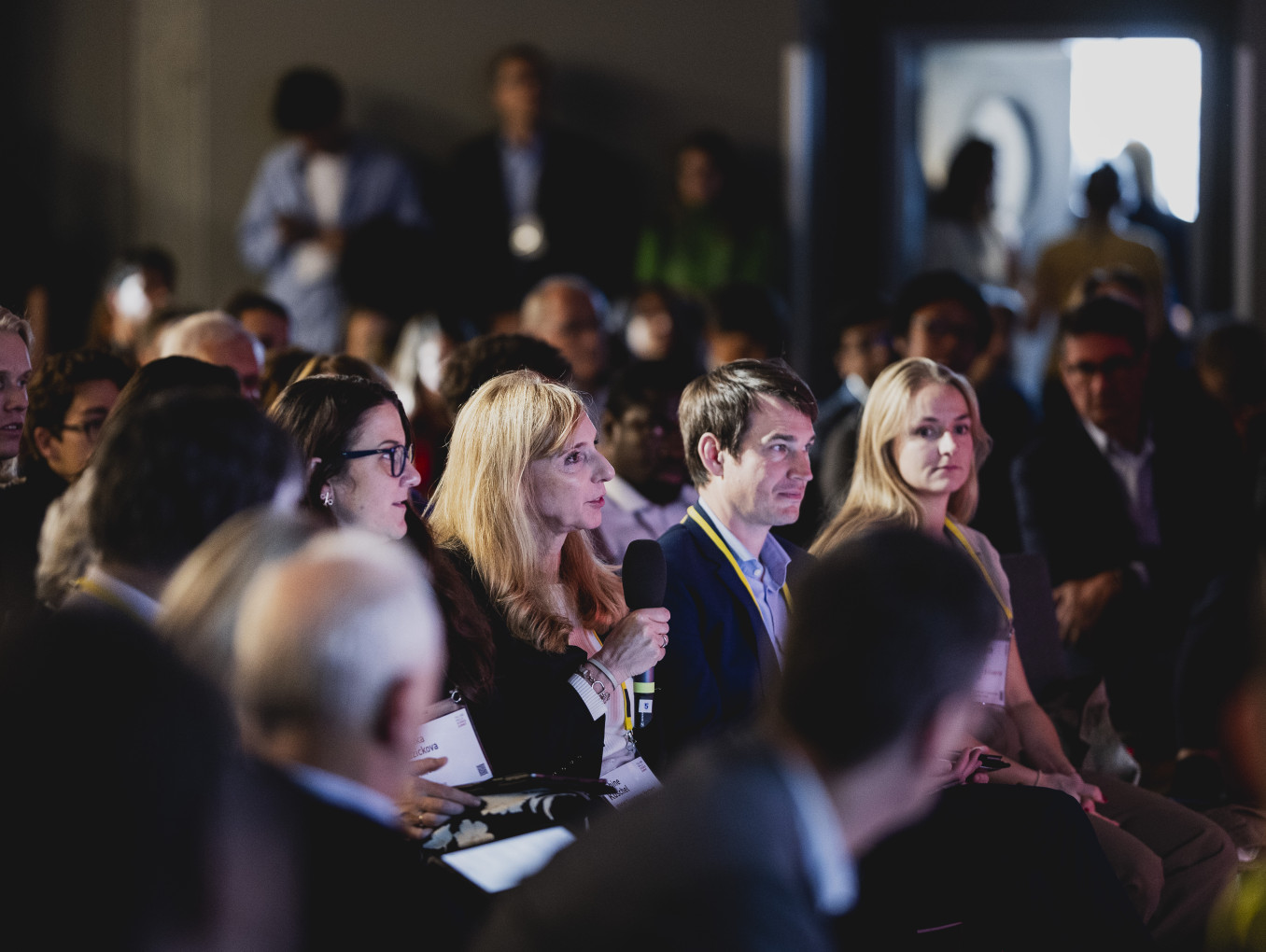 Audience asking questions at Falling Walls Venture Pitches at Science Summit 2023