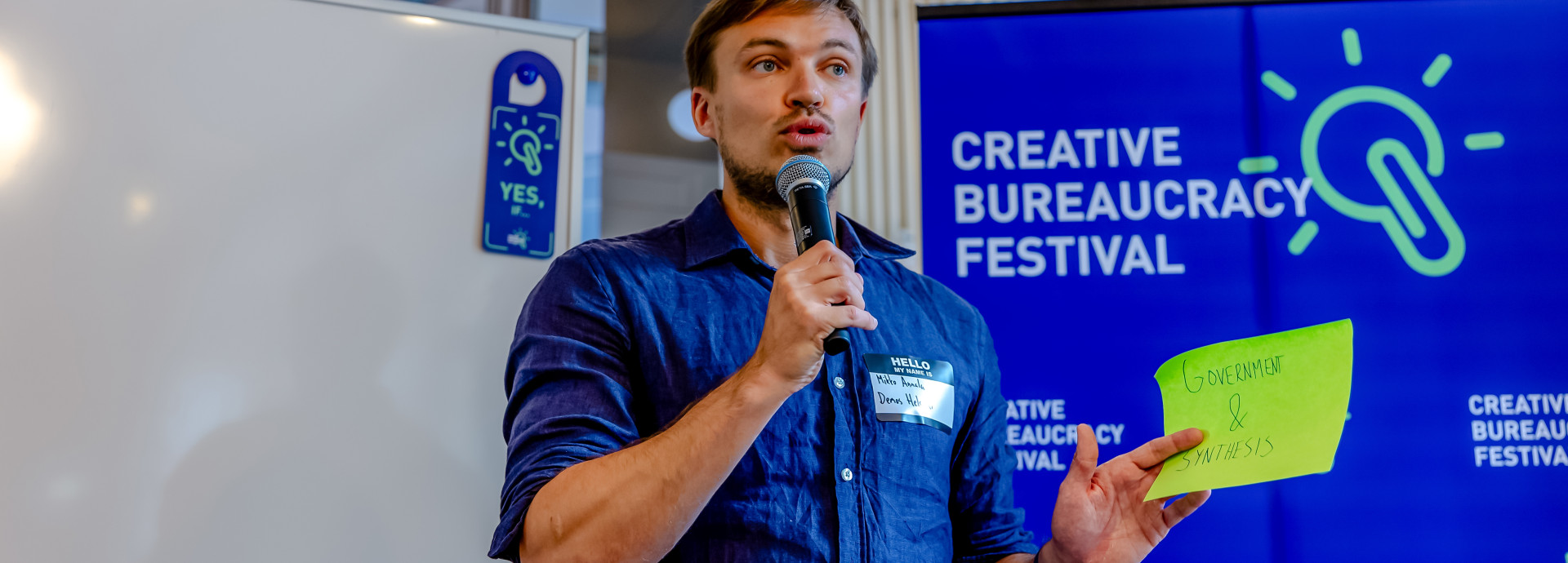 man holding presentation at the Global Government Innovator Forum