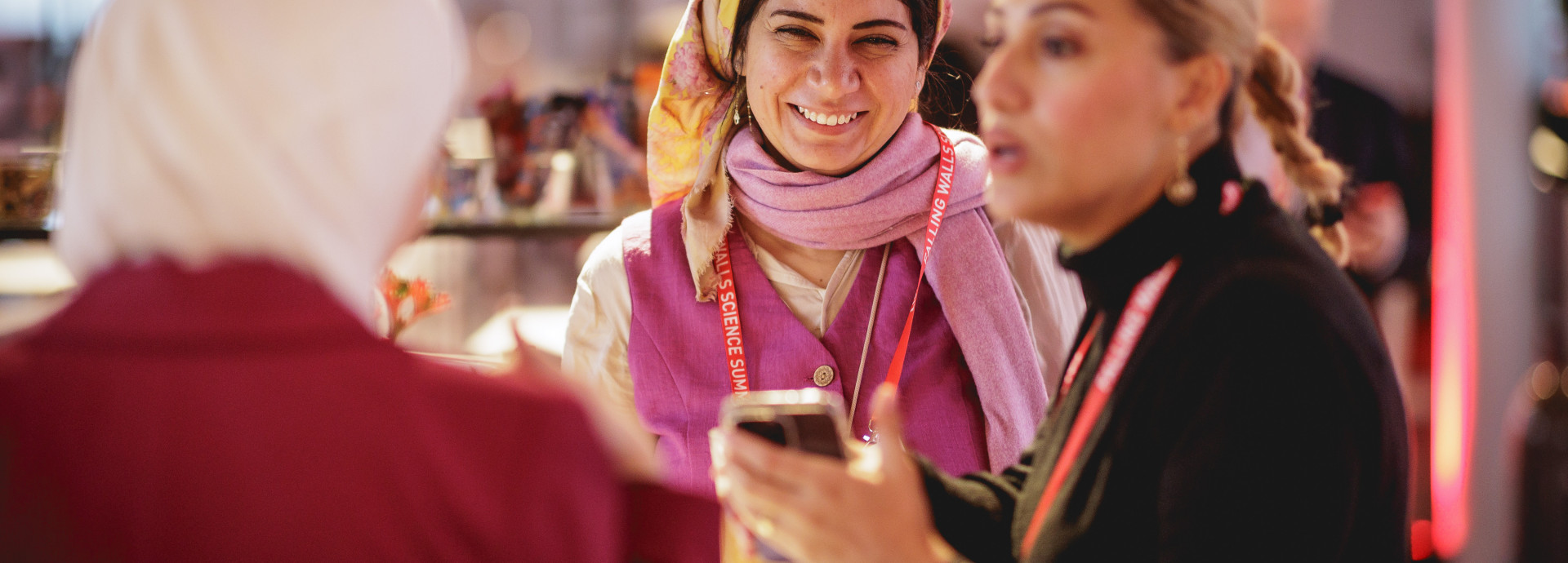 Women networking at the Falling Walls Science Summit 2024.