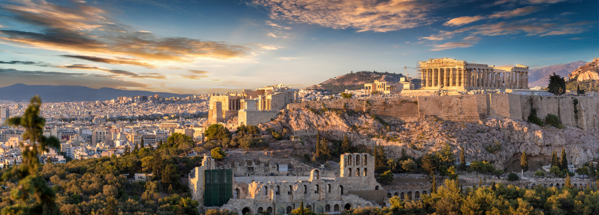 View on Athens in Greece