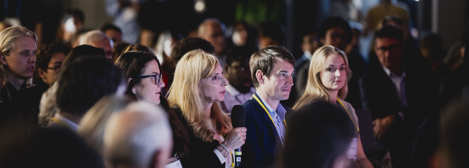 Audience asking questions at Falling Walls Venture Pitches at Science Summit 2023