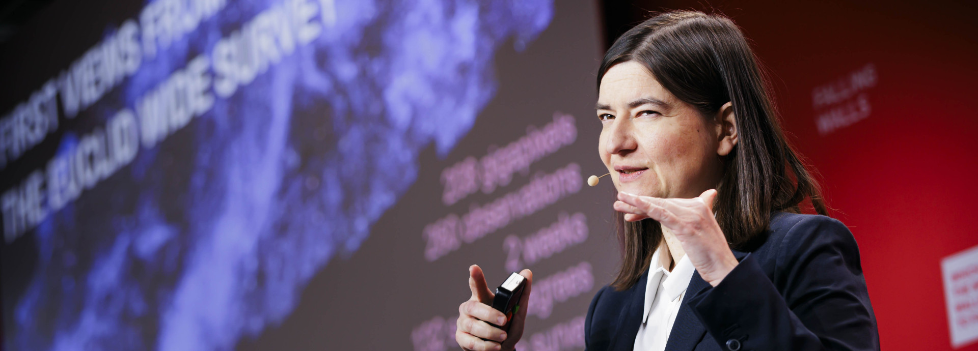 Science Breakthrough Valeria Pettorino on stage at Falling Walls Science Summit 2024
