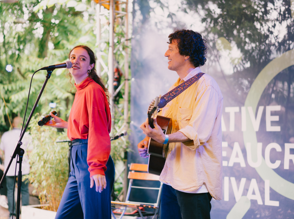 band performing at the festival 