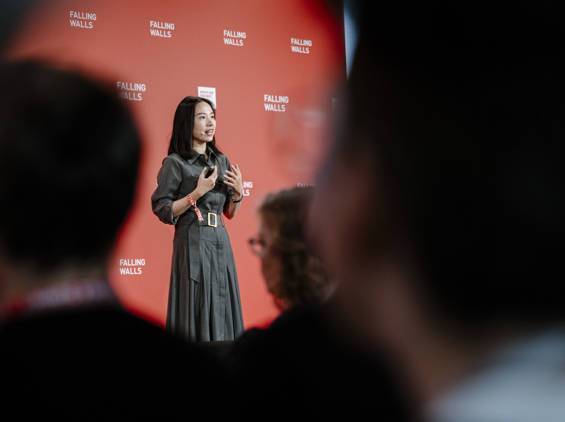Speaker Lu Fang presenting at the Falling Walls Science Summit 2025