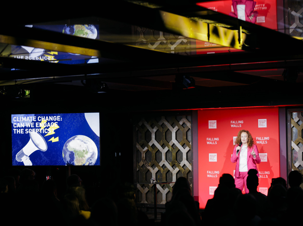 Jury Chair Melanie Smallman introducing Engage's topic of 2024: Climate Change