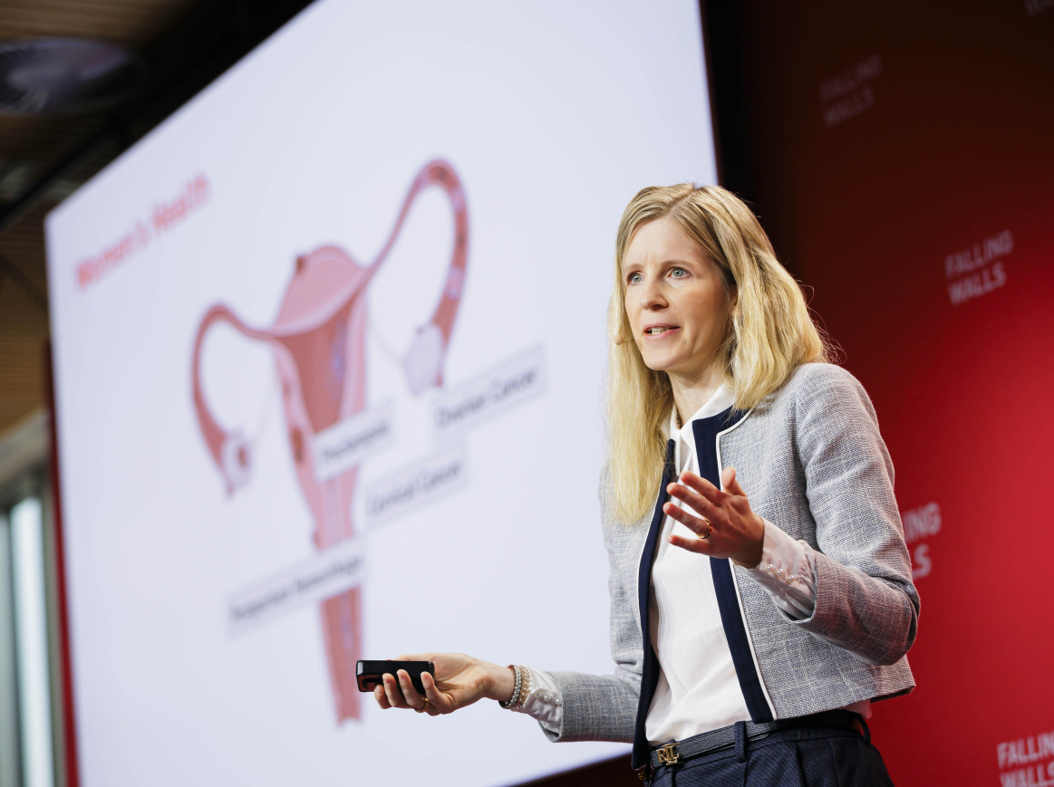 Inge Katrin Herrmann breaking the wall to Women's Health at Falling Walls Science Summit 2024