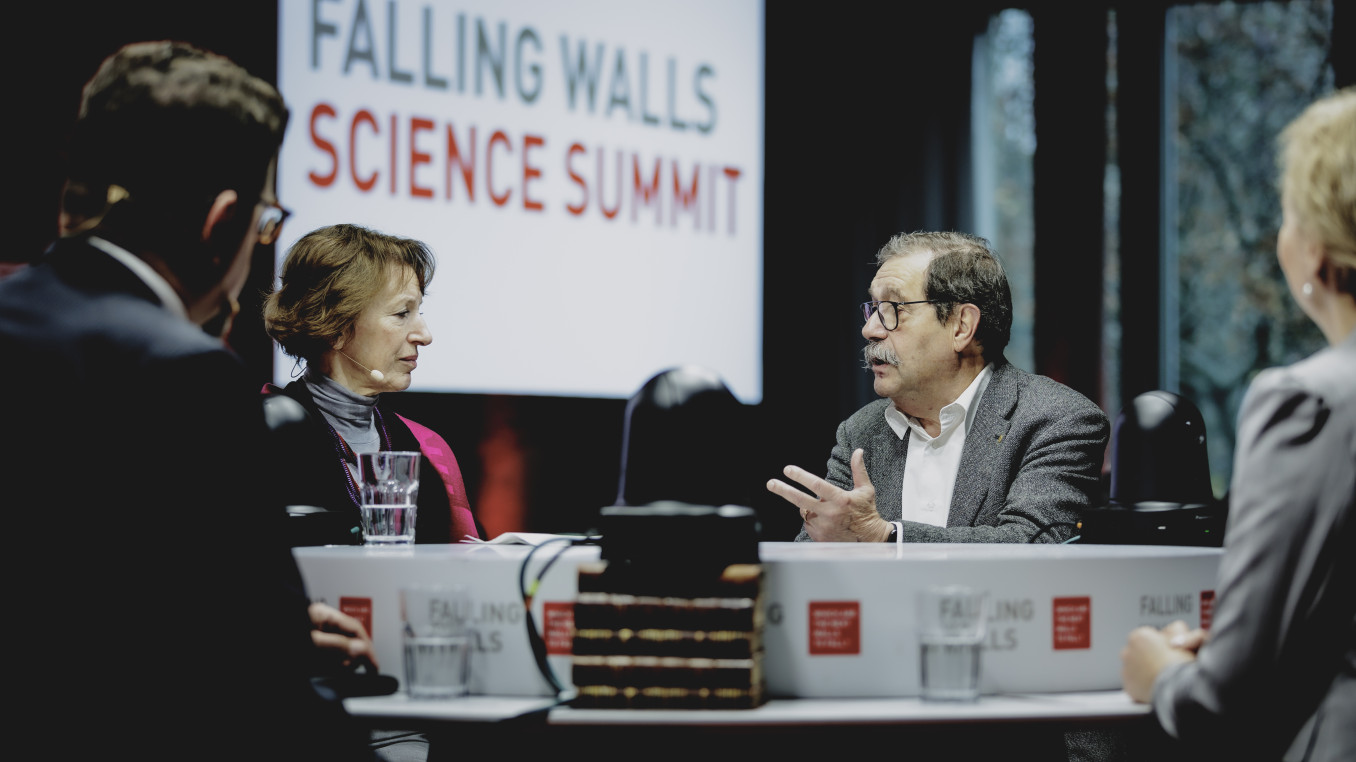 Falling Walls Science Summit Plenary Table 2024 - Alain Aspect and Monika Lessl